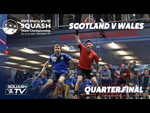 Squash: Scotland v Wales - WSF Men's World Team Champs 2019 - QF Highlights