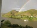 Esplêndido arco-iris sobre o Castelo de S. Marcos em Sanlucar del Guadiana (Espanha) visto da margem direita do Guadiana em Alcoutim (Portugal)Wonderful rainbow over S. Marcos Castle on SanLucar del Guadiana (Spain) seen from the right bank of the Guadiana river in Alcoutim (Portugal)