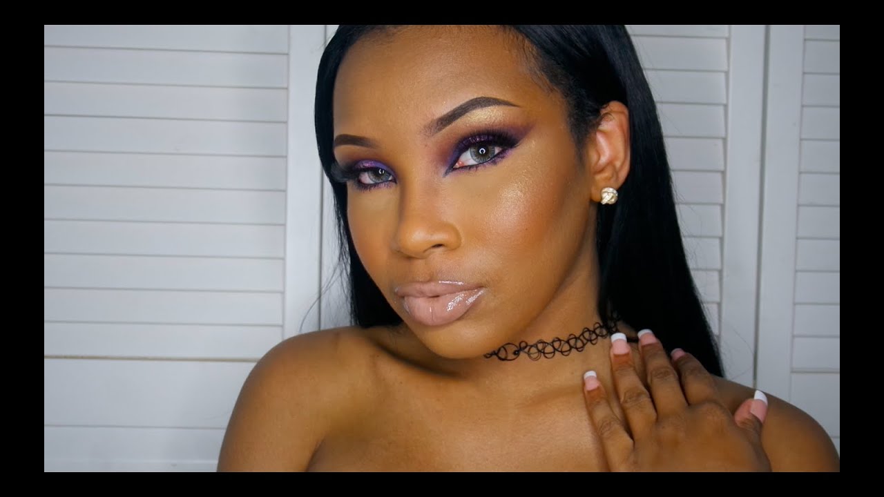 Songs In ABH Artist Palette Tutorial Purple Pink Eyes Pale Lips
