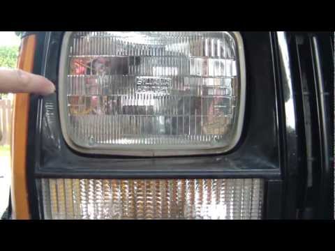 how to adjust yj headlights