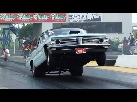 Pontiac - This is a video of an awesome 9 Second, 1962 Pontiac Catalina. This Super Stock Pontiac was racing in the Nostalgia Drags at Gateway Motorsports Park, just o...