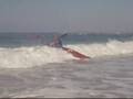 kayak surfing backwards