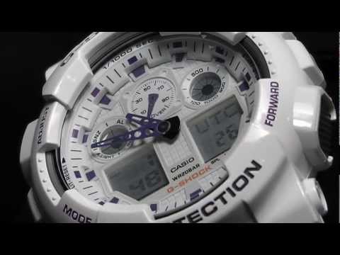 2S Time - CASIO G Shock GA 100A 7DR X-Large Combi Series Bold Face Velocity Indicator_Kar�ra vide�k
