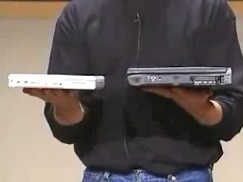 ibook - Here we see Steve Jobs introducing the all new redesigned iBook G3 in 2001.