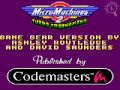 classic video game intro for sega game gear version of micro machines 2 - turbo rournament. all copyrighted/trademarked media is owned by their respective companies. videos uploaded are demonstrative in nature, as defined under the 'fair use' policy of copyright.