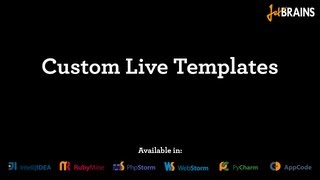 High-speed coding with Custom Live Templates