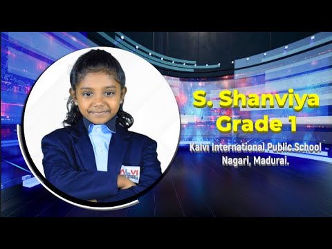 Kalvi Talks | Season 4 | S. Shanviya - Grade 1 | The Importance of Trees| Kalvi School - Madurai.
