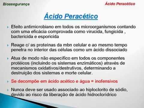 Ácido Peracético - Biossegurança no Controle de Infecção Cruzada com Desinfecção Química
