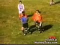 Aggressive Referee fight with players