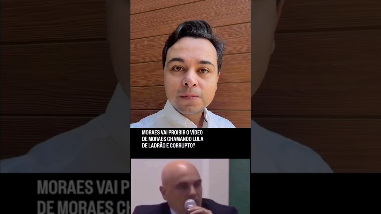 Será que o Alexandre de Moraes vai proibir vídeo do Alexandre de Moraes chamando Lula de ladrão?