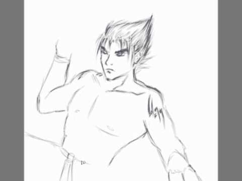 how to draw jin kazama