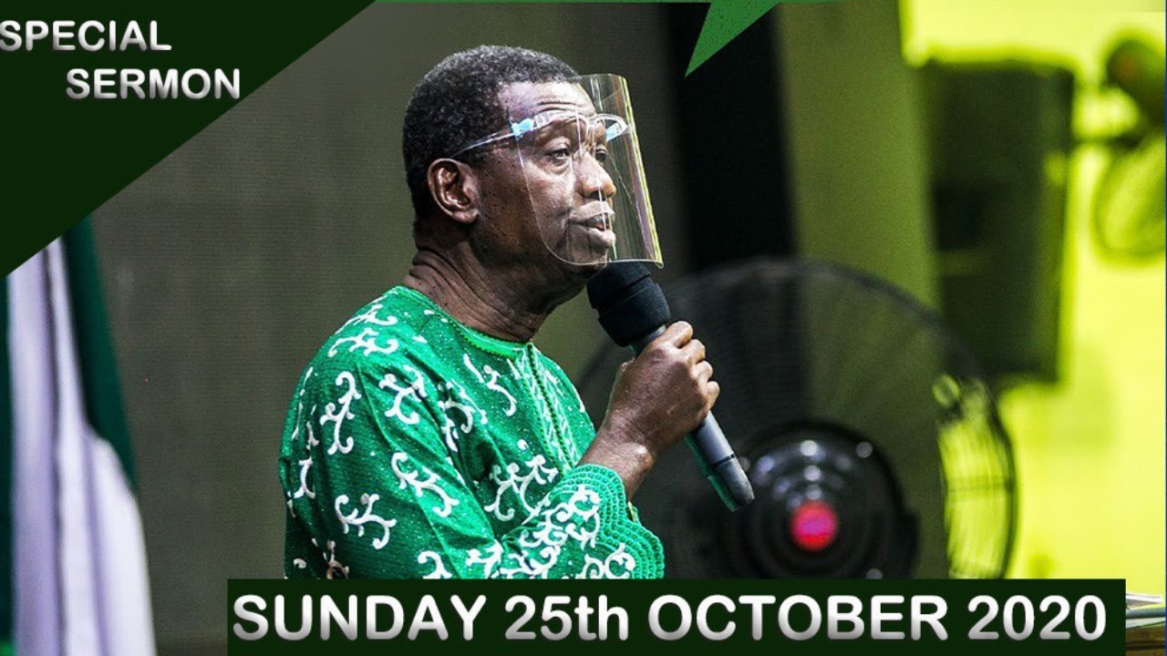 RCCG Sunday Service 25th October 2020 by Pastor E. A. Adeboye - Livestream