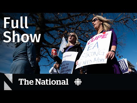 Play this video CBC News The National  Education worker strike, U.S. midterms, Canada39s coach