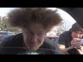 White Boy Afro Almost Ripped Off by Crazy BASS - "Just" 2 18" Subwoofers