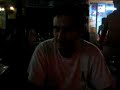 Andy falls while eating street food