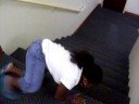 Day and Breezy show..Rolling down the stairs