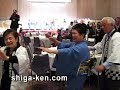 Shiga Governor Yukiko Kada teaches the Goshu Ondo dance