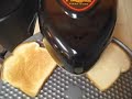 Toast being toasted on the Presto Pizzazz Pizza Oven