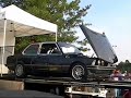 My e21 on dynomax's dyno in Evansville, IN on the Hotrod Power Tour '07.  The car made 188 whp  (around 220 bhp) at 7 psi (creaping to 10 psi above 6k) in 90 deg heat with no air flow over the intercooler.  Not bad for a 4 cyl designed in the 60's running mechanical fuel injection and a homemade turbo system.