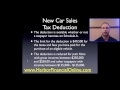 New Car Sales Tax Deduction 2011, 2012