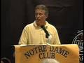 Tribute to Notre Dame's Ara Parseghian by Packers' Clements