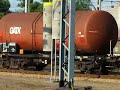 Stacja Koluszki | ET22-942 ze składem wagonów cystern serii Zaes (dzierżawione przez Gatx Rail Poland) opuszcza Koluszki i kieruje się w stronę Mikołajowa, Tomaszowa Mazowieckiego. Prawdopodobnie wagony zostały napełnione w koluszkowskiej Naftobazie OLPP Baza Paliw nr 1 Koluszki.::KPinfoTV::