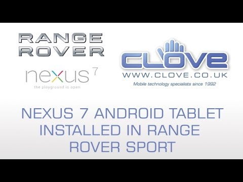 Nexus 7 Android Tablet Installed In Range Rover Sport