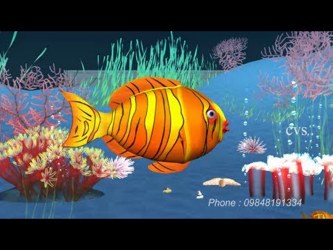 Machli jal ki rani hai - Fish 3D Animation Hindi Nursery rhymes for children ( Hindi Poem )