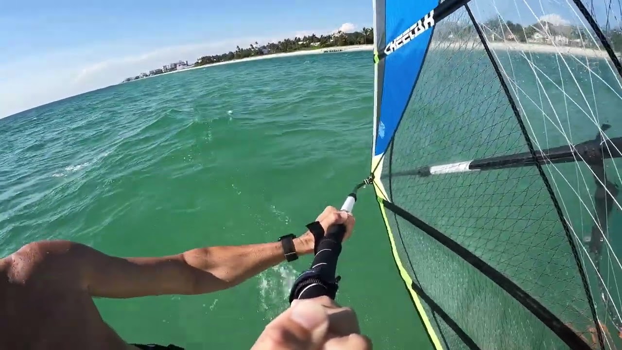 Wind Foiling with almost no wind in Naples, Florida