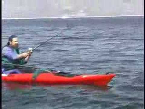 kayak fishing with Spike
