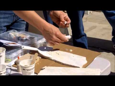 how to fill travertine