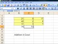 Excel Teaching - Lesson 2  - Addition