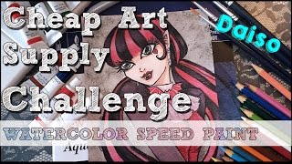 Cheap Art Supply Challenge; Monster High Draculaura Speedpaint