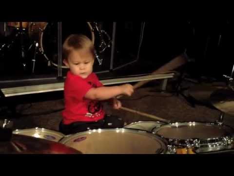 A baby that plays drums?