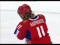 Darius Kasparaitis takes a puck to the face