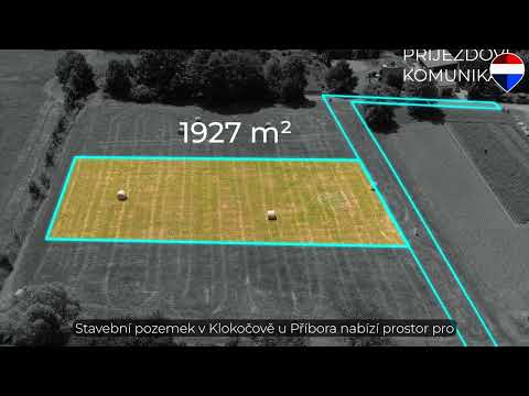 Video Stavební pozemek v Klokočově u Příbora – klidné místo pro Váš nový domov