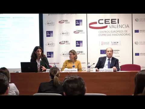 Inmaculada Bea, de IVF, en la jornada explicativa de ayudas y subvenciones de 2020 en CEEI Valencia