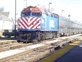 Metra 410 inbound at station and outbound 179. Mokena Il.