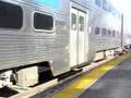 Metra 410 inbound at station and outbound 179. Mokena Il.