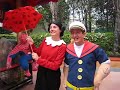 This is Popeye and Olive Oyl right in front of the games at Universal Studios Islands Of Adventure.