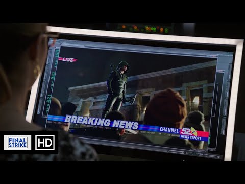 The Green Arrow returns during The Battle For The Glades Scene | Arrow 3x12