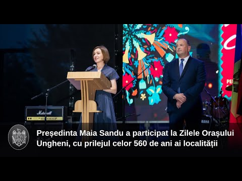 Șefa statului a participat la Zilele Orașului Ungheni, cu prilejul celor 560 de ani ai localității