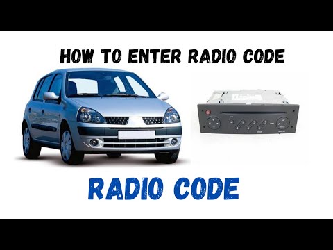 how to enter radio code on renault clio