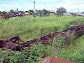 Footage of derelict steam locomotives and rolling stock in Huambo, Angola.