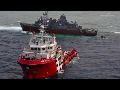 ship runs aground - An Asia Calling feature on USS Guardian running aground in the Unesco-heritage site Tubbataha Reef in the Philippines.