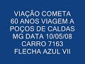 Viagem a Poços de Caldas nos 60 Anos da Viação Cometa