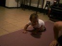 Scarlet doing push ups with Mike & John