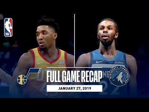 Video: Full Game Recap: Jazz vs Timberwolves | Donovan Mitchell & Andrew Wiggins Duel In Minnesota