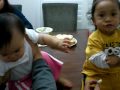 Avelyn, Aaron & Tita Joan Eating :)