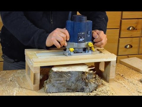 woodworking - Plane wood using a router and a straight bit. Planning/Surfacing Burl or Curly wood can be a challenge, sometimes you can't use a planer. This very basic and...